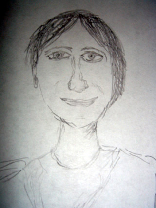 Sketch of Andrea Bodinar