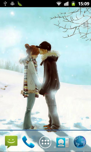 Winter Kiss live wallpaper