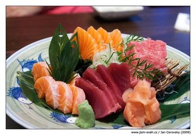 Hanabi Hibachi House Sashimi Toro salmon tuna