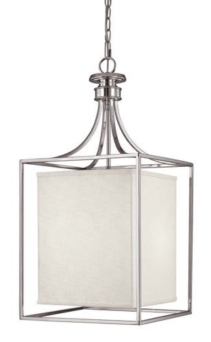 union polished nickel large square lantern