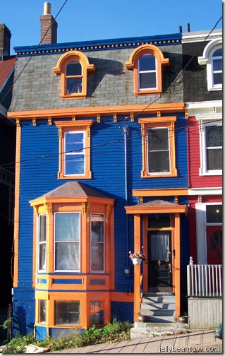 blue orange house