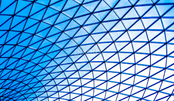 British Museum Great Court Glass Roof by Del Candler - Abstract Patterns