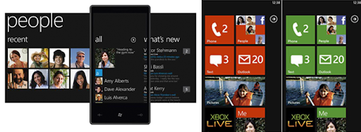 Muestra de diseño de Windows Phone 7