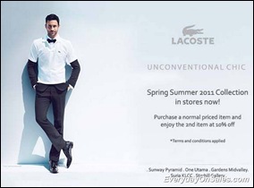 lacoste promotion
