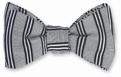 black striped bowtie