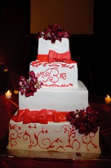 Pink Ribbon Wedding Cake