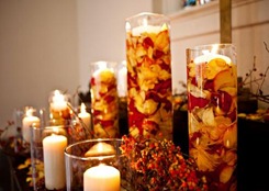 rose petals and candle wedding