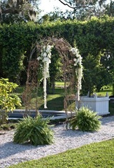 wedding arch with orchids