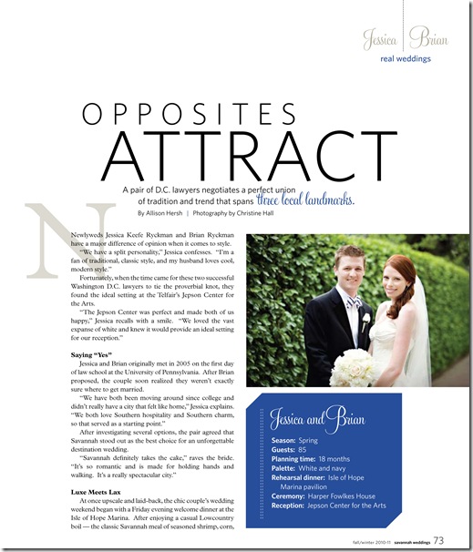 Savannah Wedding Magazine Feature 2