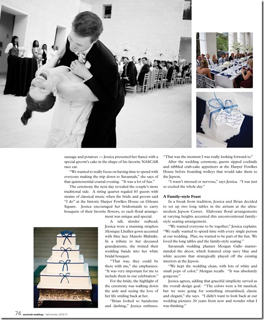 Savannah Wedding Magazine Feature 1
