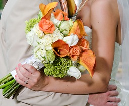 Savannah Wedding orange calla lilly bouquet