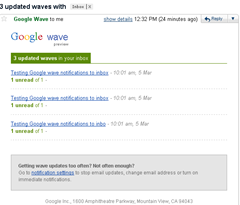 wave email notifications
