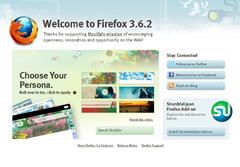 Firefox 3.6.2 update success page