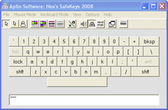 Neo's safekeys 2008 virtual keyboard