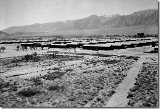 Manzanar in he high desert by Ansel Adams