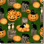 Pumpkin Hollow - Pumpkins, Cats & More Green #93066-789
