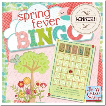 spring fever Winner bingo hangtag