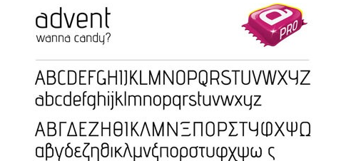 Advent Font free font untuk designer