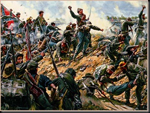Jackson's corps defends the railroad cut