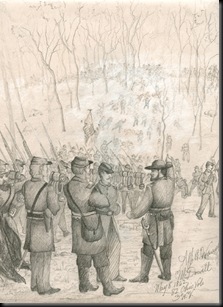 1862 sketch of the Battle of McDowell
