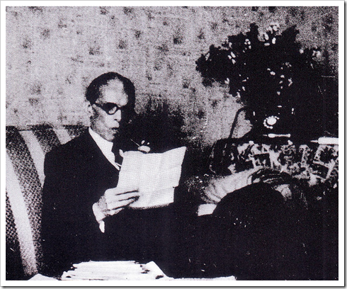 Quaid-e-Azam Concentrating on office work