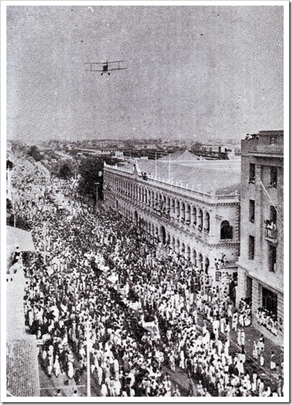 Karachi welcomes Mr Jinnah in 1943