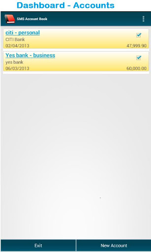 SMS Account Book demo