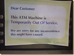 out of service atm