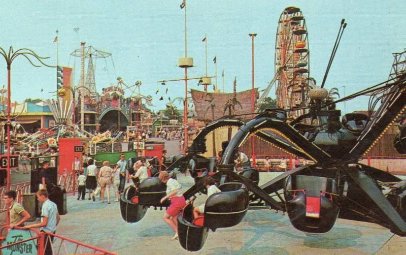 Vintage Postcard Blog: The Octopus at Palisades Amusement Park - New Jersey