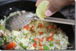 adding lemon juice adding lemon juice