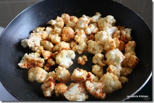 cauliflower before frying