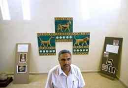 Burhan Abdul Rutha, the director of the Institute of Antiquities in Wasit province, says organised crime groups are unearthing ancient artefacts and illegally exporting them [Philip Sands / The National]
