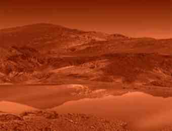 Hydrocarbon lakes on Titan may harbour exotic forms of life (Illustration: NASA/JPL)