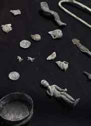 Artifacts from the time of Cleopatra, recovered by French underwater archaeologist Franck Goddio from the sunken ruins of ancient Alexandria