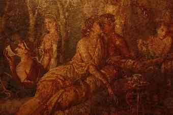 Fresco of banquet scene