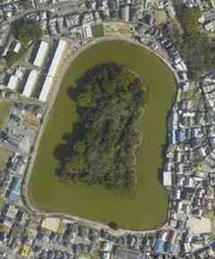 The ancient Gobyoyama burial mound in Sakai