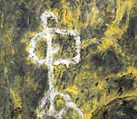 The rock ceiling of the Naipena Guhava