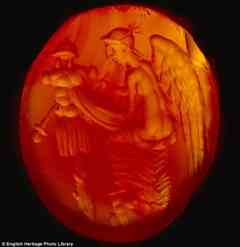 The intricate seal with a symbol of victory which is believed to be Pertinax's personal emblem