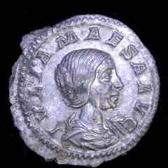 Roman coin showing Julia Maesa - grandmother of two Roman Emperors has been discovered