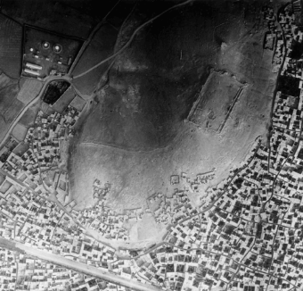 Aerial photo of the Mosalla Mound as it appeared in 1937