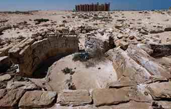 With a five star hotel in the background, a Roman bath, part of a villa located around the commercial center of the ancient city of Leukaspis