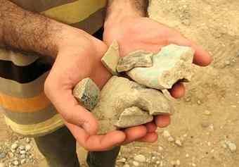 Some potsherds scattered over the site at Rustam-Kavadh