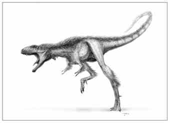 At only 9 feet in length, Raptorex already had the powerful jaws, puny arms, and quick