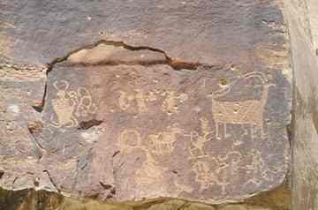 Petroglyphs in Nine Mile Canyon, Utah, were damaged by multiple gunshots.