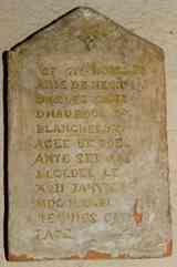 Epitaph from grave of Marie de Blanchefort, Rennes_le_Chateau