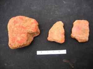 Simple rock tools found at a cave in Tuyen Quang, which was identified as home of primeval people 