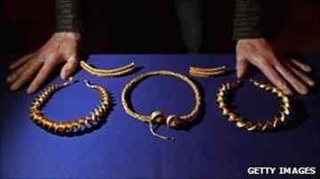 The neck ornaments were found in a field near Stirling