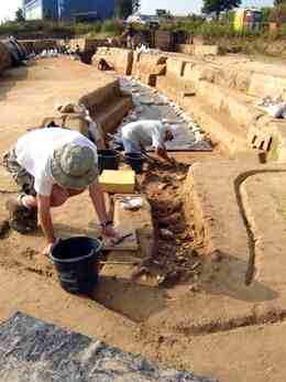 Archaeologists in Herxheim carefully excavated the remains of more than 500 people. The bones show marks of experts butchery -- scrapes and cuts from where the meat was cut off. The researchers expect to find the bones of a further 500 bodies. 