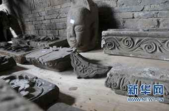 Some of the finds unearthed from the old Tusi city's ruins site.