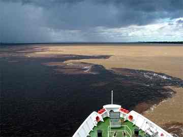 The Amazon's 'Meeting of Waters' under threat from the construction of a new industrial port.